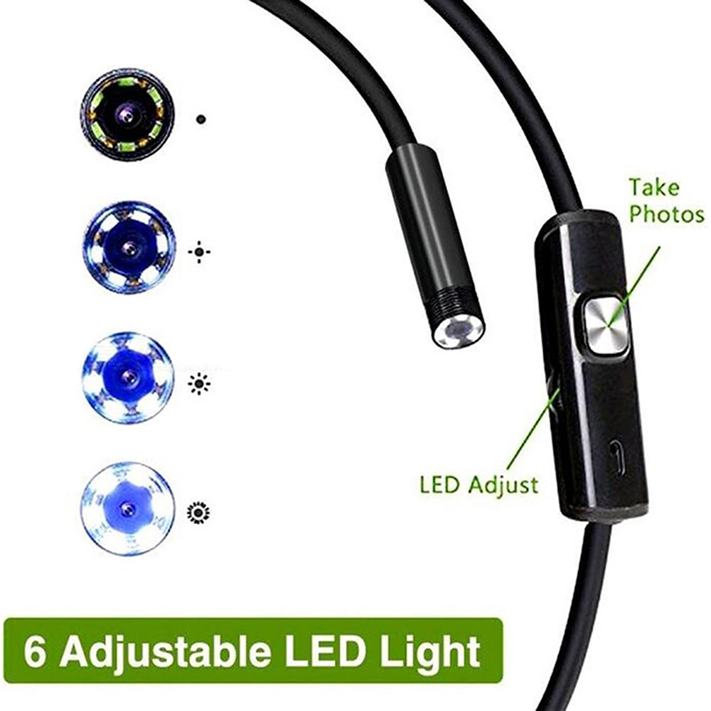Photography Lighting Diagram - 6 LED Light 7mm 1M Endoscope
