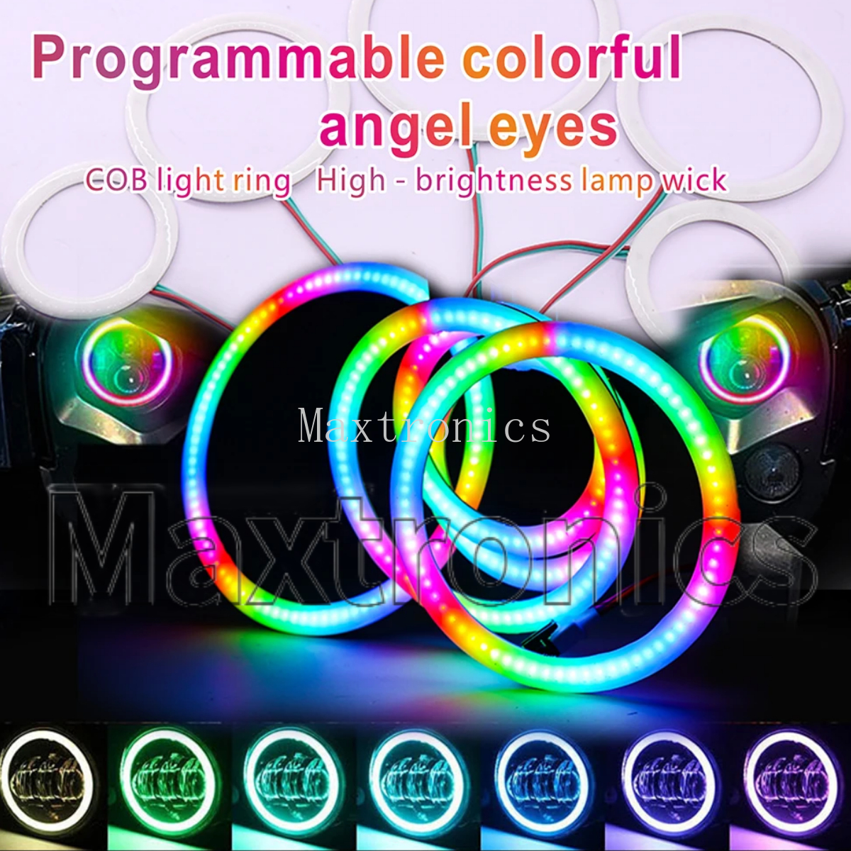 Led Ring Light 18 - FCOB WS2812B RGB Led Ring 18/36/54/72/90Leds