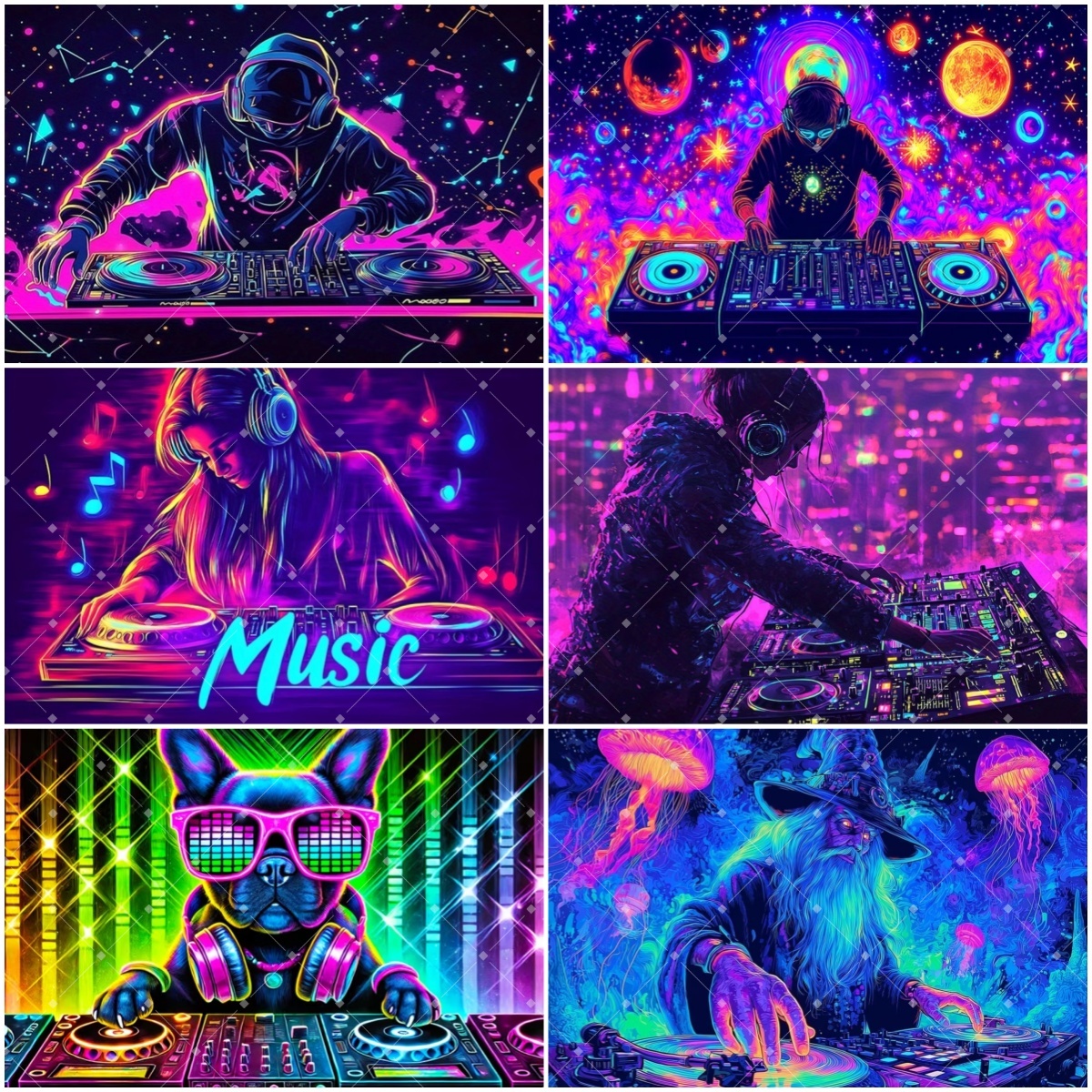 Photography Lighting And Backdrop - Hip Hop Music DJ Party Decoration