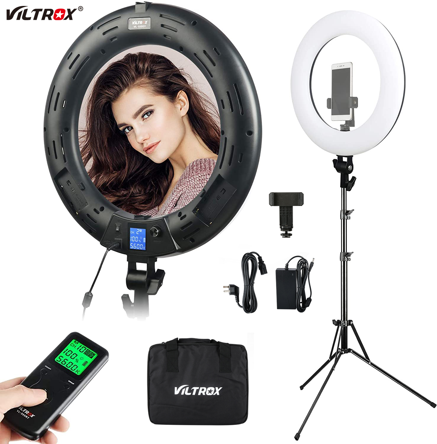 Led Ring Light 18 - Viltrox VL-600T 45W 18 inch LED