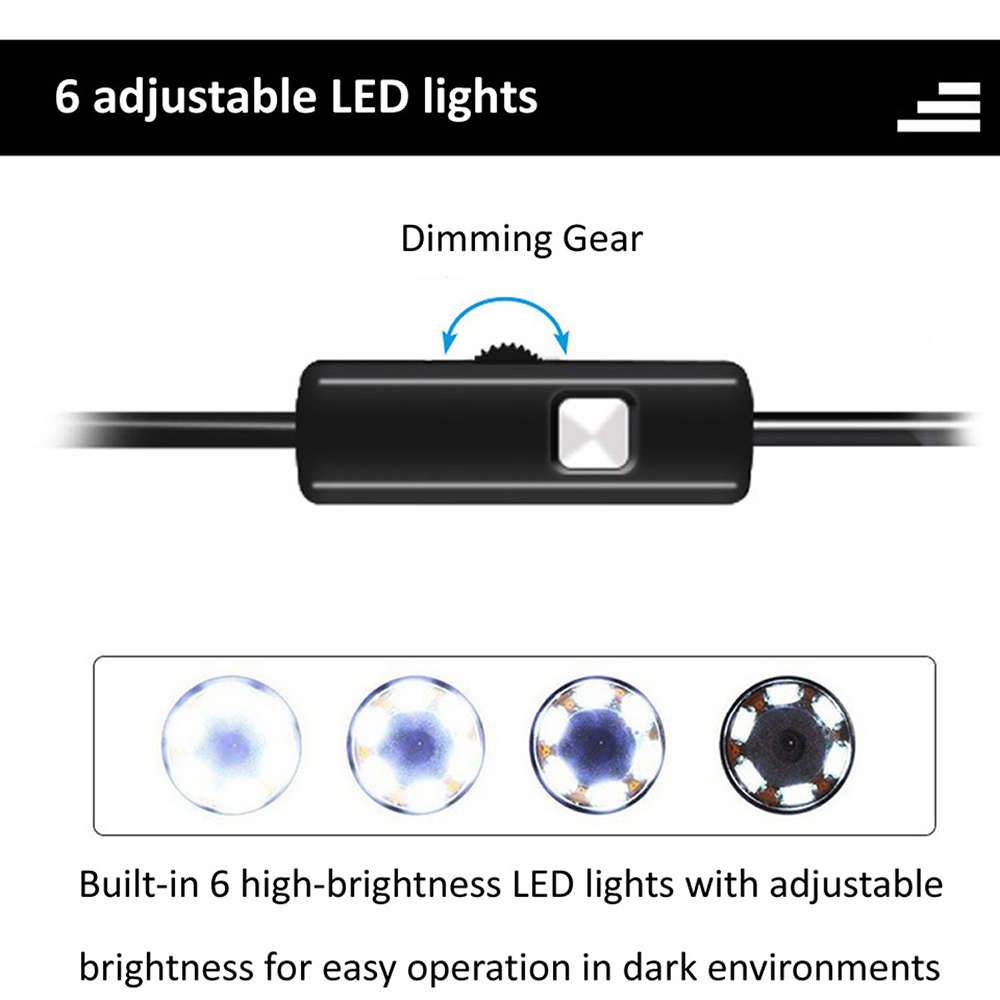 6 LED Light 7mm 1M  Endoscope  - Photography Lighting Diagram ulasan dan harga