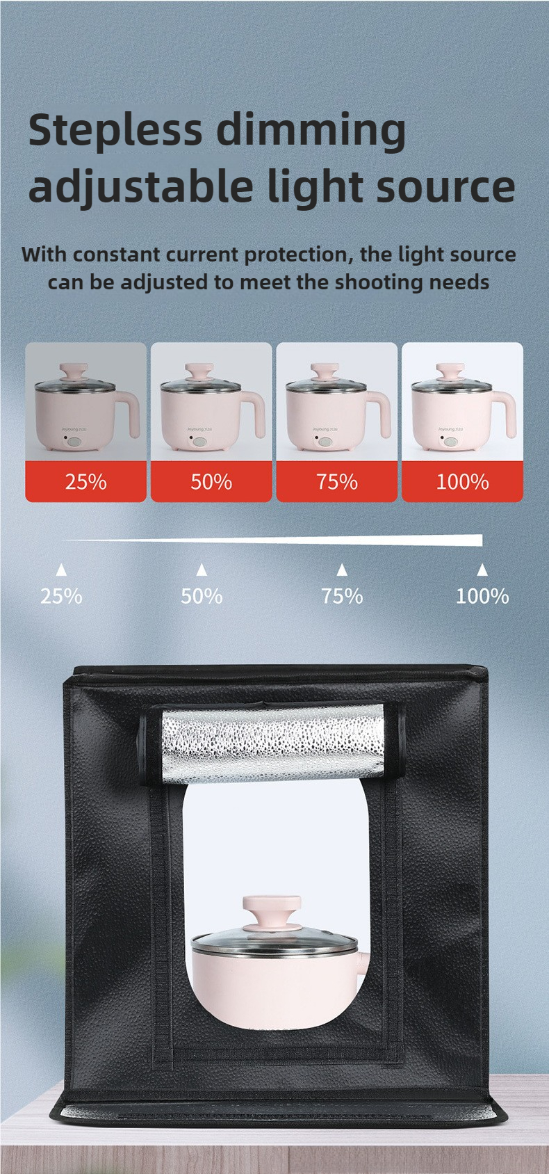 40cm Photography LED Studio Li - Photography Lighting Case ulasan dan harga