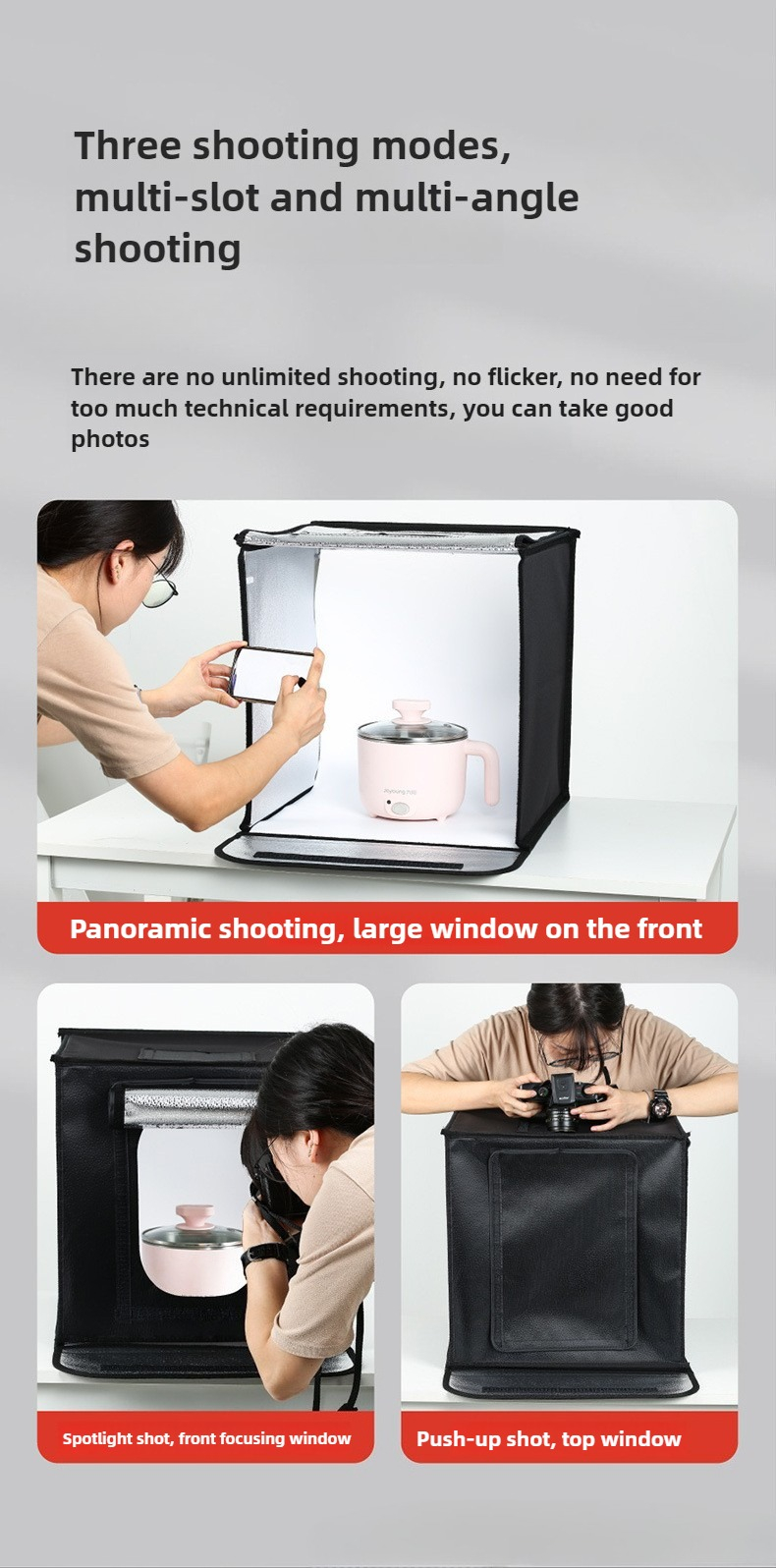 40cm Photography LED Studio Li - Photography Lighting Case ulasan dan harga