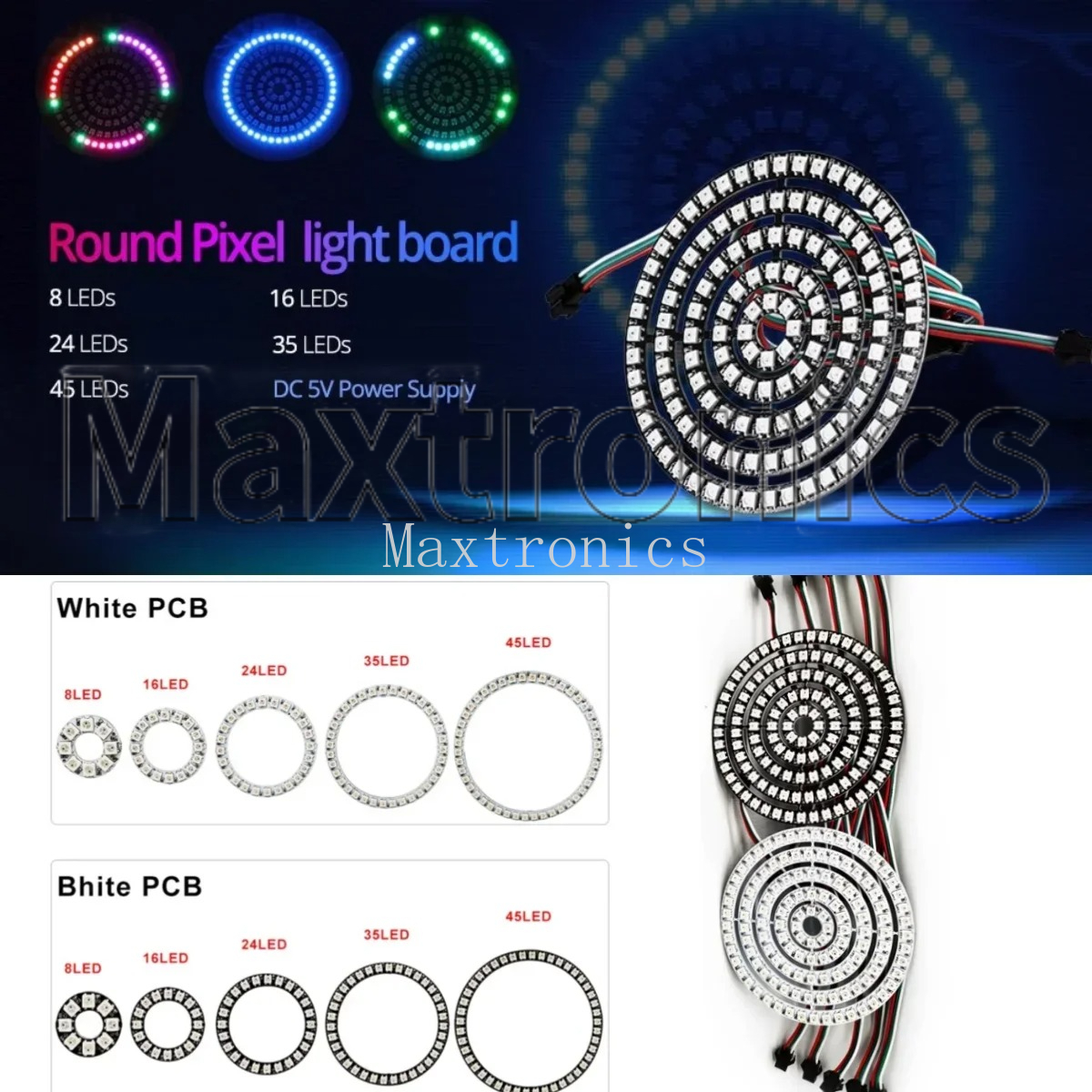 FCOB WS2812B RGB Led Ring 18/3 - Led Ring Light 18 ulasan dan harga
