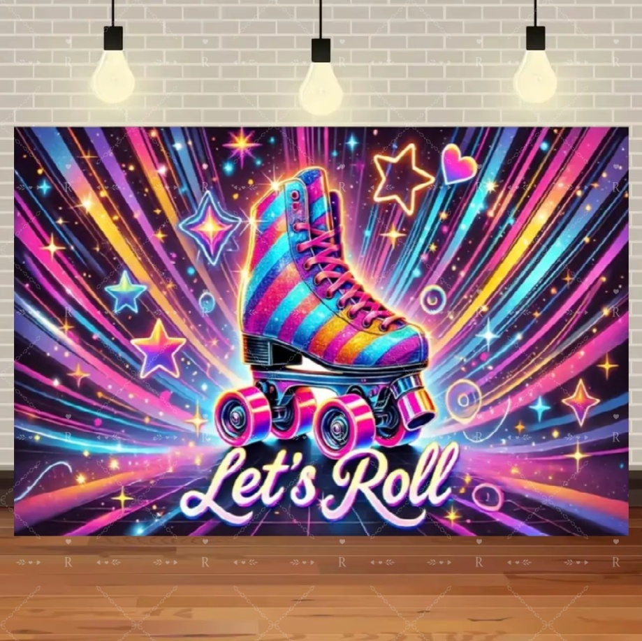 Roller Skating Shoes Theme Bir - Photography Lighting And Backdrop ulasan dan harga