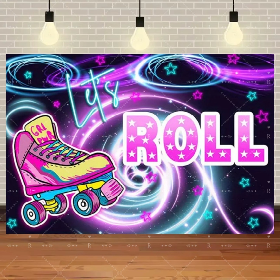 Roller Skating Shoes Theme Bir - Photography Lighting And Backdrop ulasan dan harga
