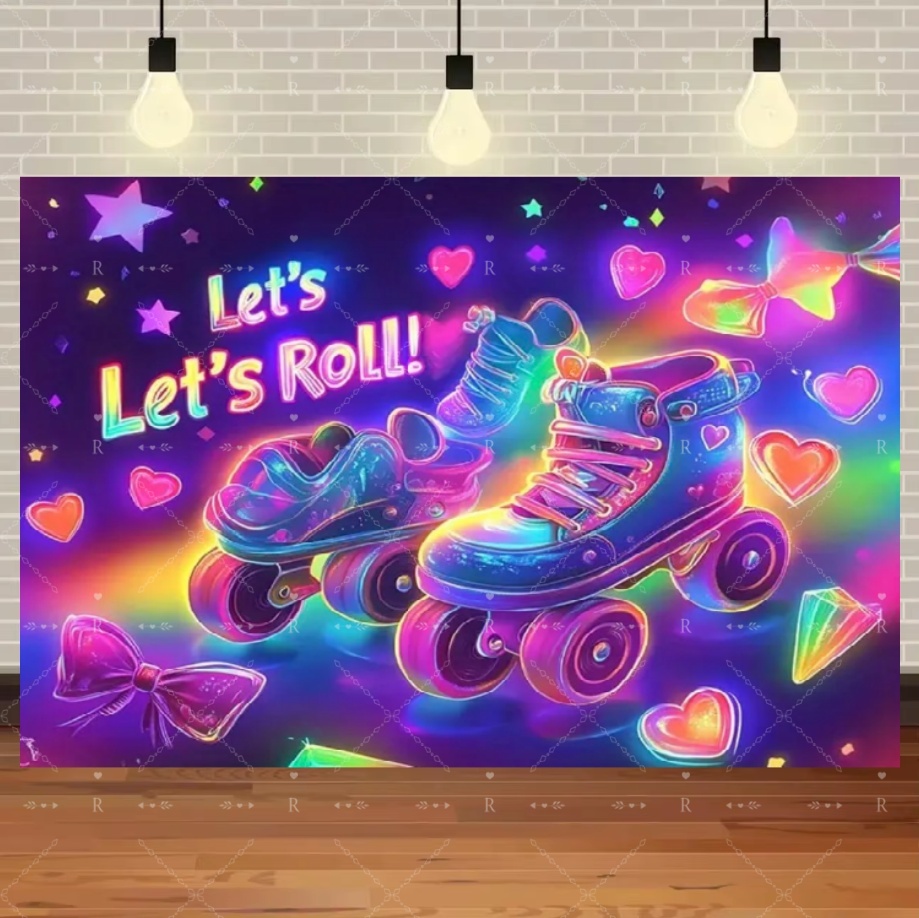 Roller Skating Shoes Theme Bir - Photography Lighting And Backdrop ulasan dan harga