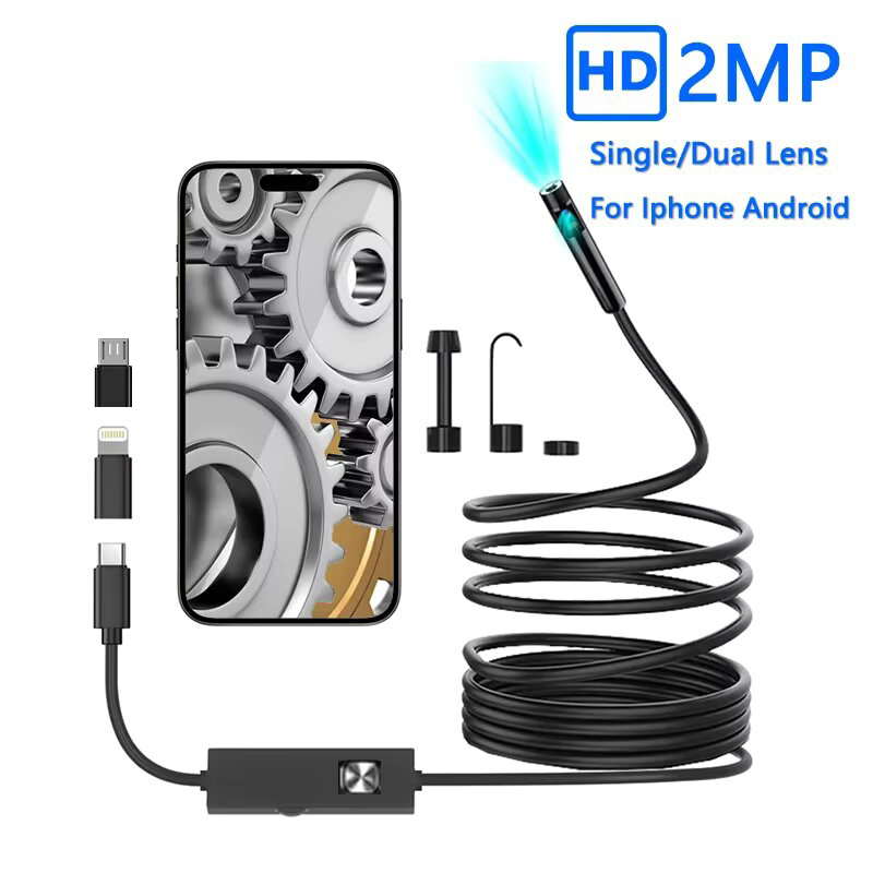 Single/Dual Lens Endoscope Cam - Photography Lighting Diagram ulasan dan harga