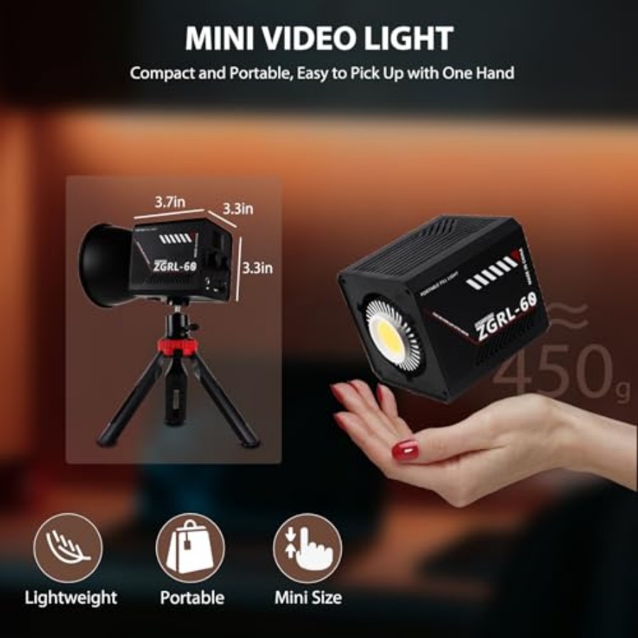 60W COB LED Video Light Handhe - Photography Lighting Color ulasan dan harga