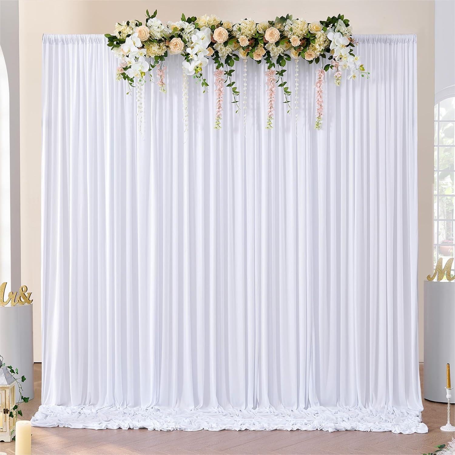 White Backdrop Curtains 10x10  - Photography Lighting And Backdrop ulasan dan harga