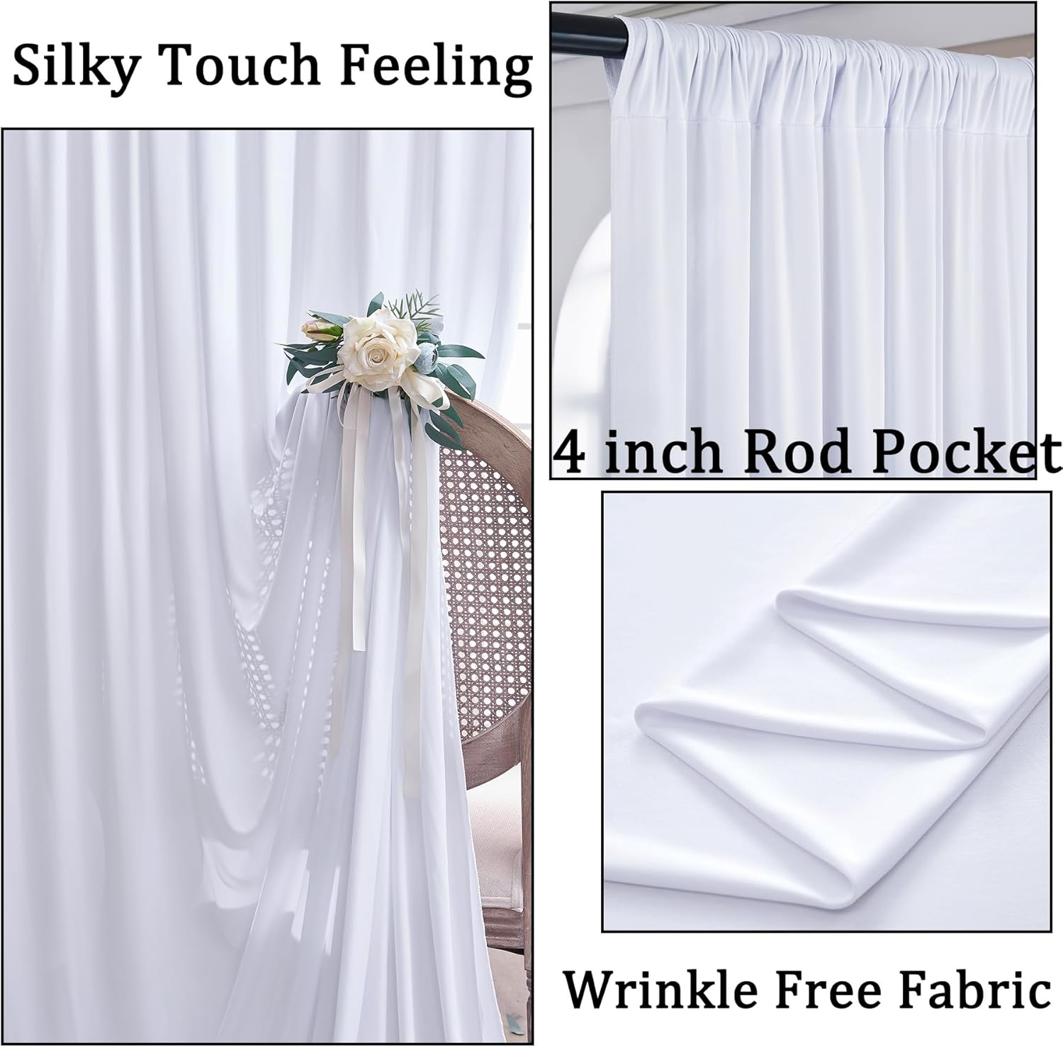 White Backdrop Curtains 10x10  - Photography Lighting And Backdrop ulasan dan harga