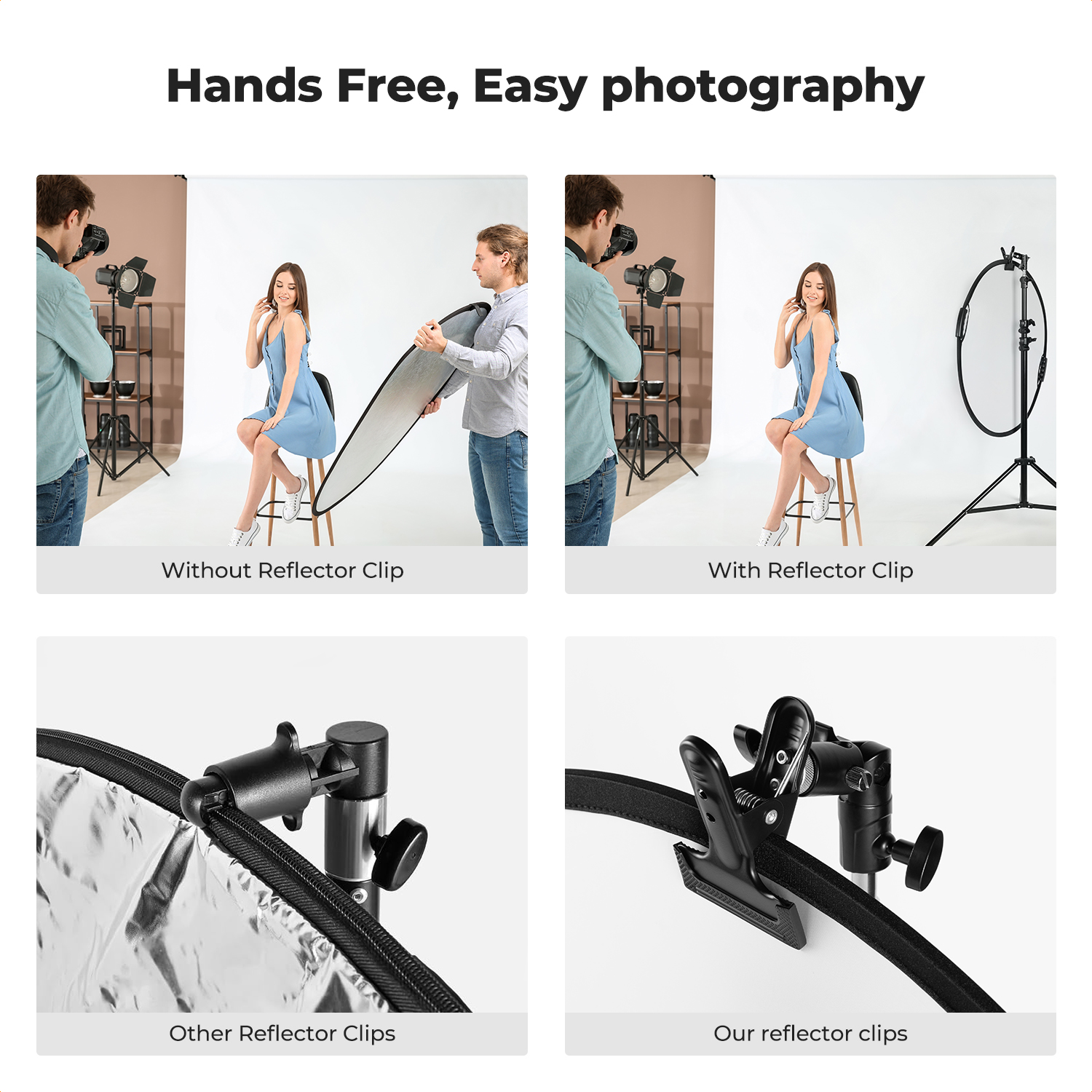 K&F CONCEPT Reflector Clip Hol - Reflector Arm Clamp ulasan dan harga