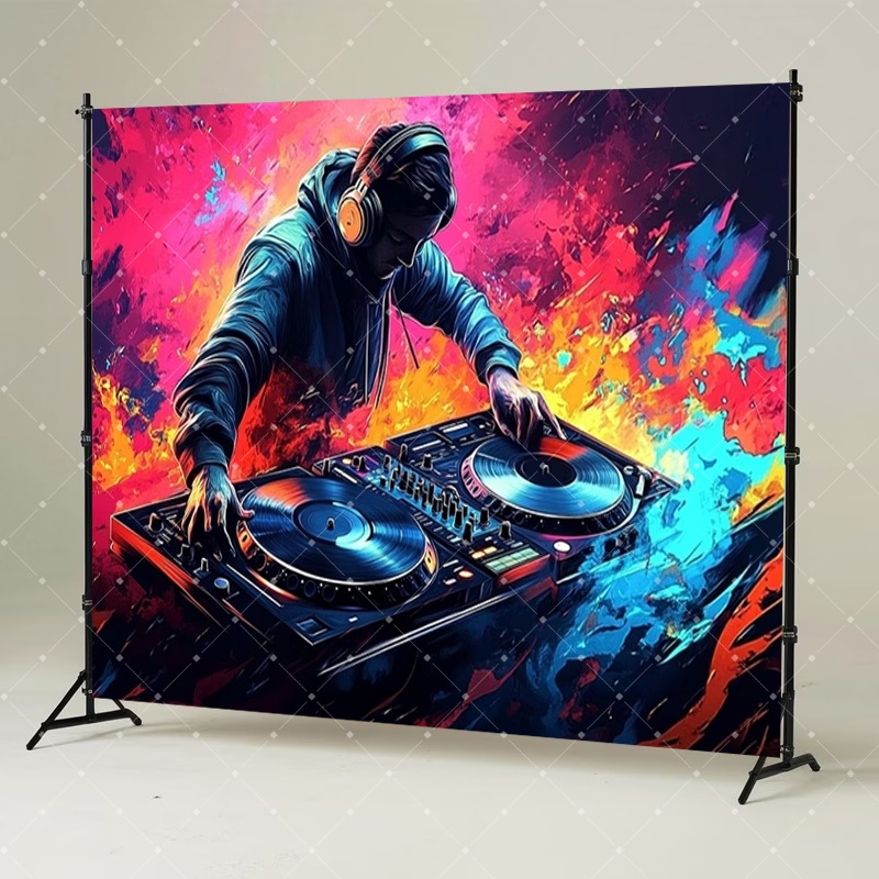 Hip Hop Music DJ Party Decorat - Photography Lighting And Backdrop ulasan dan harga