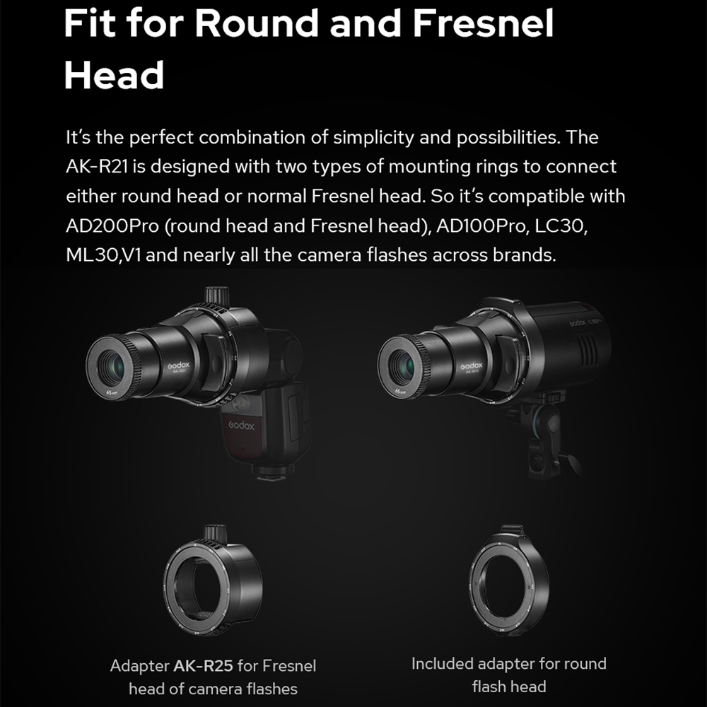 Godox AK-R21 Accessory Project - Fresnel Lens Attachment ulasan dan harga