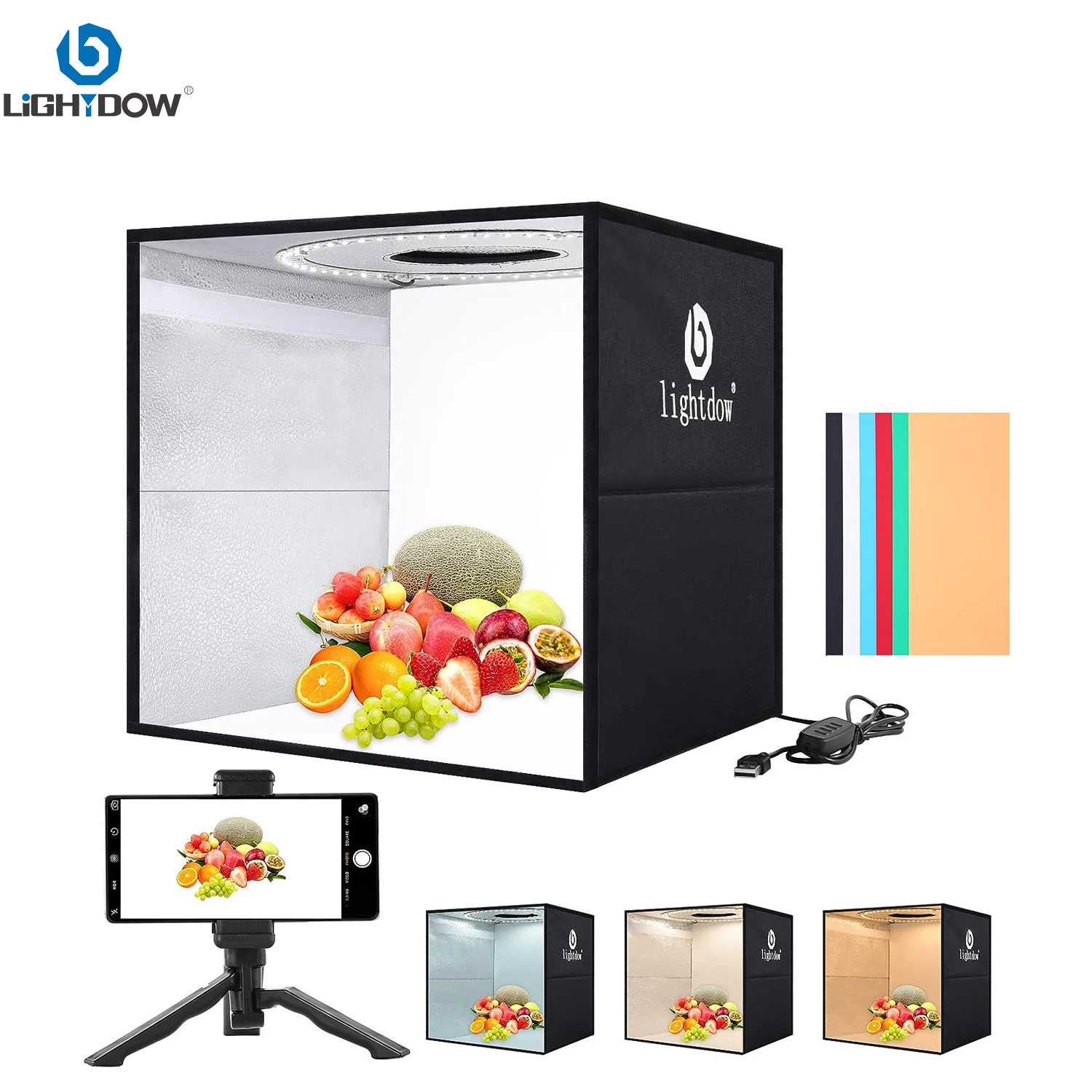 Lightdow Dimmable Photo Box LE - Photography Lighting And Backdrop ulasan dan harga