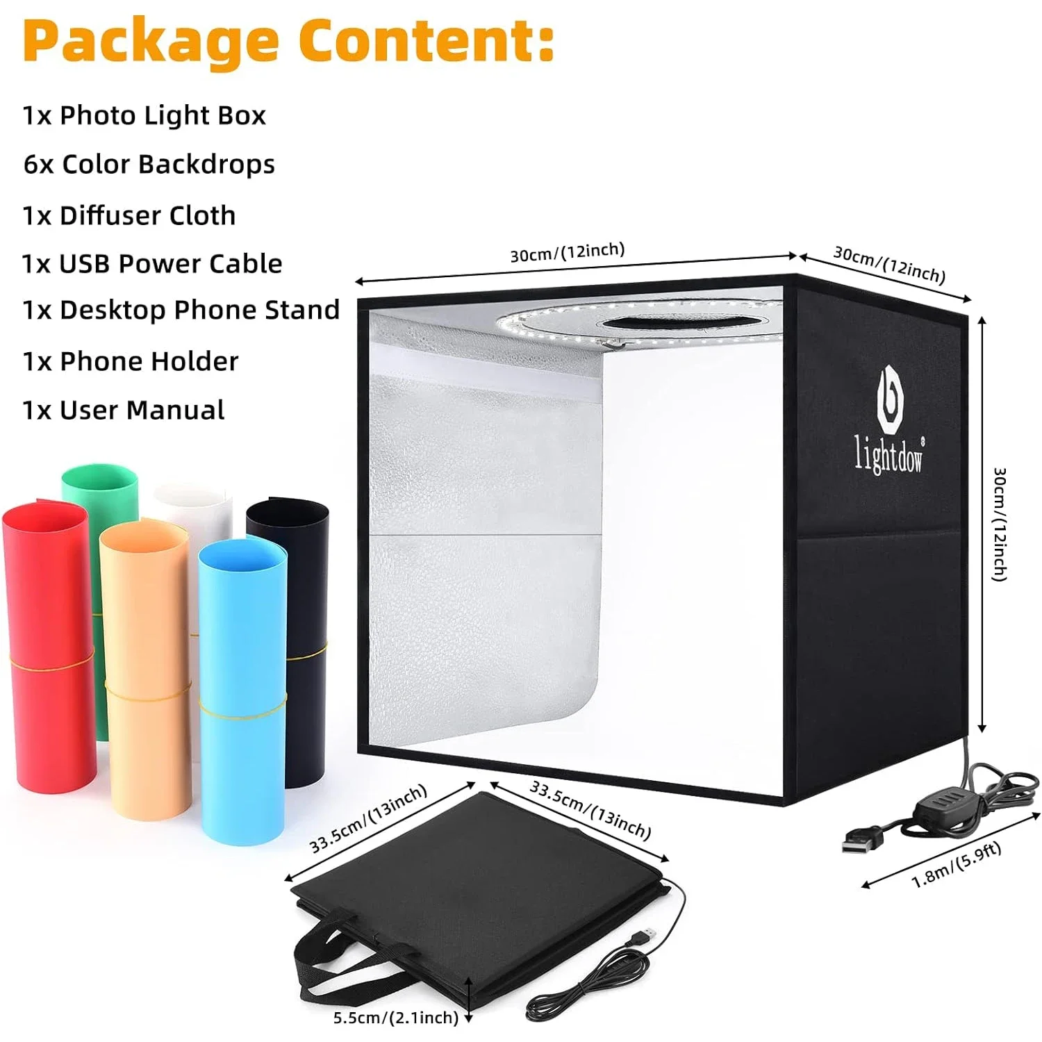 Lightdow Dimmable Photo Box LE - Photography Lighting And Backdrop ulasan dan harga