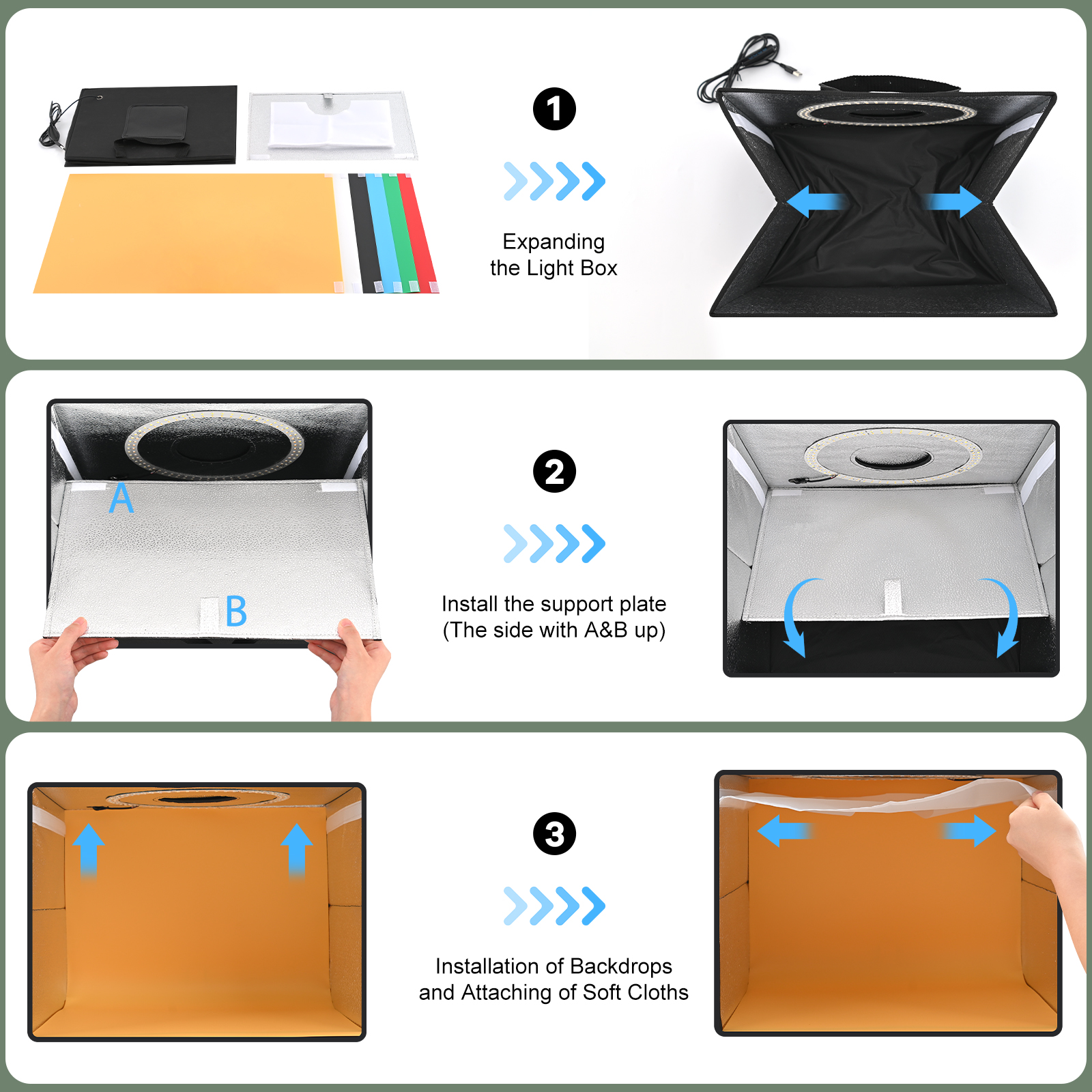 Lightdow Dimmable Photo Box LE - Photography Lighting And Backdrop ulasan dan harga