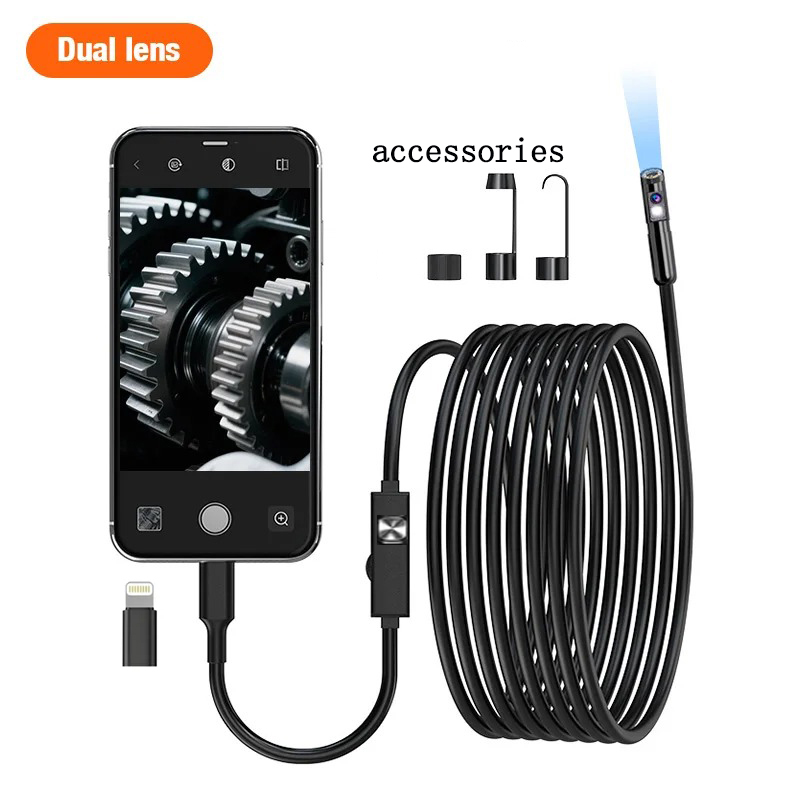 Single/Dual Lens Endoscope Cam - Photography Lighting Diagram ulasan dan harga