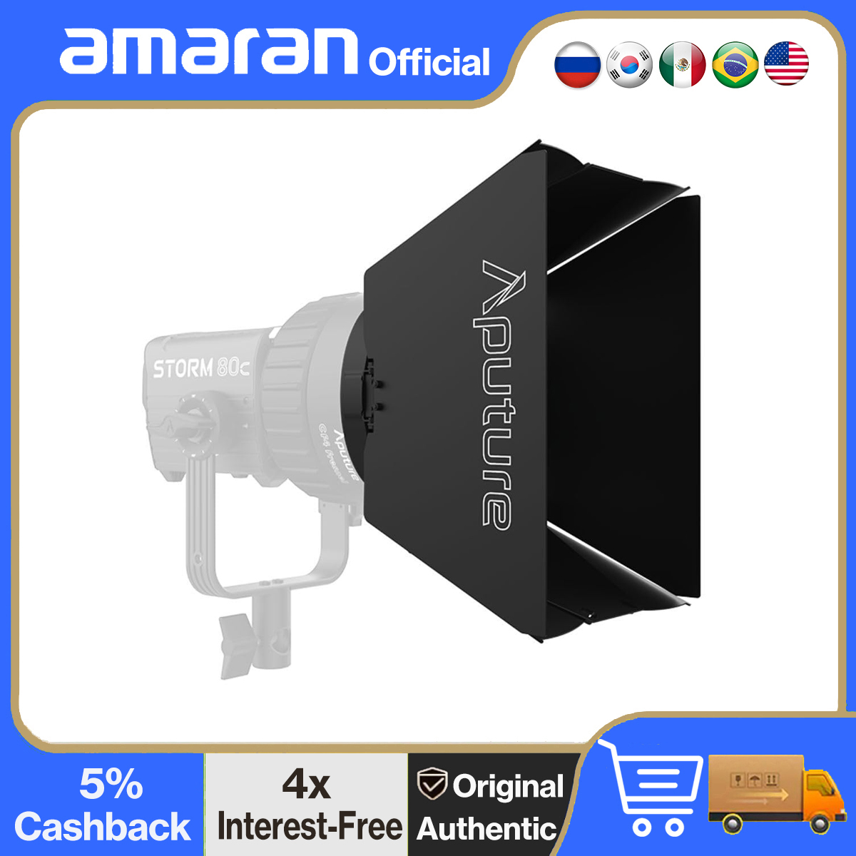 Aputure CF4 Barn Doors for CF4 - Fresnel Lens Attachment ulasan dan harga