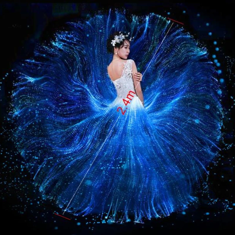 Led Light Glowing Wedding Dres - Photography Lighting Color ulasan dan harga