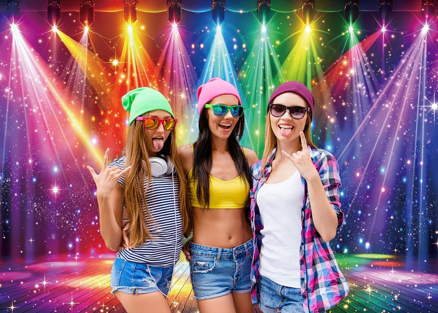 Disco Backdrop 7x5FT Colorful  - Photography Lighting Color ulasan dan harga