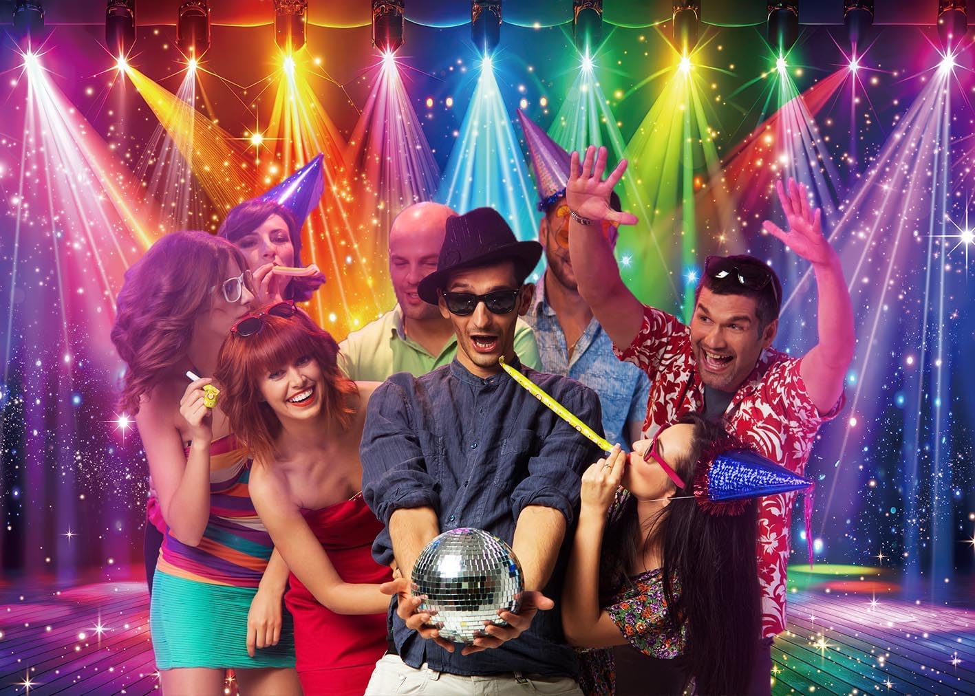 Disco Backdrop 7x5FT Colorful  - Photography Lighting Color ulasan dan harga