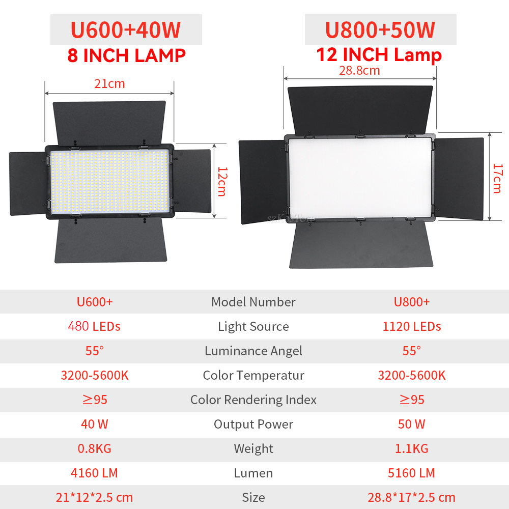 U800 U600 LED Photo Studio Vid - Photography Lighting Set ulasan dan harga